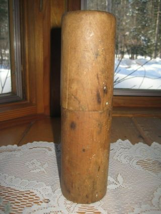 Vintage Primitive Wooden Drill Bit Caddy Holder Case 8 - Hole