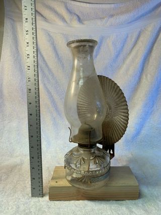Antique Eagle Kerosene Lamp With Reflector