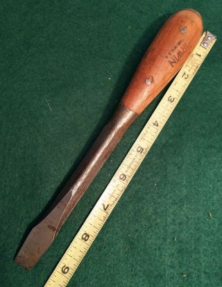 Vintage Irwin Perfect Handle Screwdriver,  Square Shank,  1/2 " Tip