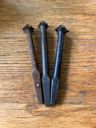 3 Vintage Stanley Bit Brace Countersink Bit No.  139 3/4 " Carpenter Tools 1 Snell