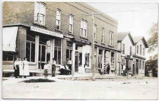 Rppc Cato,  Ny Post Office & Stores,  Main St Dirt Rd,  People,  Drug Store,  C1910s