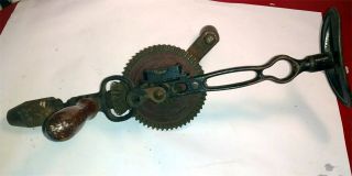 Antique Millers Falls Tool Co No.  118 Breast Drill 2 Speeds With Level Hand Crank