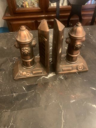 Brass Fire Hydrant Book Ends