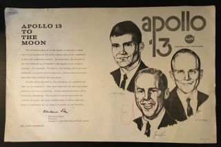 Apollo 13 Nasa 1970 Data,  Photos,  Lunar Orbit Chart,  Landing Site,  Map Material