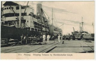 Loading Tobacco To The Ships Of Norddeutscher Lloyd,  Penang,  Malaysia,  Asia,  1930s