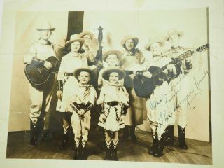 The Morgan Family Western Band Vintage Autographed Photo 10 X 8 "