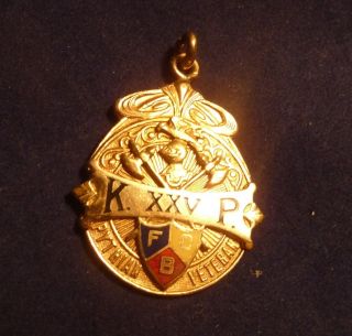 Antique Masonic - Pythias Veteran Medal - Watch Fob
