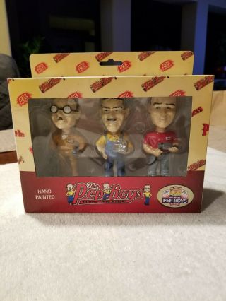 The Pep Boys (manny - Moe - Jack) Bobbleheads Hand Painted