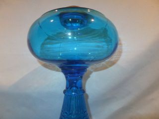 1880 - 1900 Blue Fish scale Table oil lamp 3