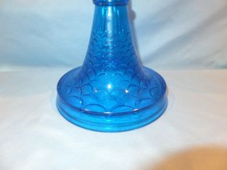 1880 - 1900 Blue Fish scale Table oil lamp 4