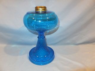 1880 - 1900 Blue Fish scale Table oil lamp 5