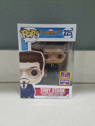 Funko Pop Spider - Man Homecoming Tony Stark 2017 Sdcc Shared Exclusive