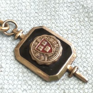 Vtg 1940s Cambridge Harvard University Pendent Charm Ve Ri Tas Sterling Silver