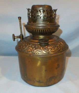 Scarce 4 Radiant B&h Bradley And Hubbard Brass Banquet Oil Lamp Font
