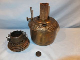 Scarce 4 Radiant B&H Bradley and Hubbard Brass Banquet oil lamp Font 8