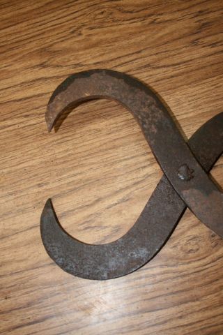 Vintage Forged LOG TONGS - To Drag/Lift Log By Machinery,  Horses Or Oxen 2