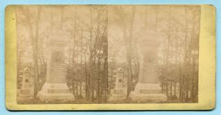 Civil War GETTYSBURG Mumper Stereoview 1st MARYLAND REGIMENT MONUMENT 2