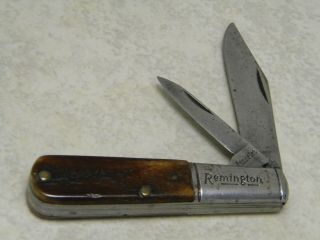 Vintage Remington (straight Line) Saw Cut Bone Rb44 Barlow Knife C.  1930 