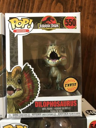 Jurassic Park Dilophosaurus 550 x2 (1 Limited Edition) T - Rex 548,  Raptor 549 3