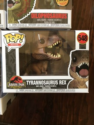 Jurassic Park Dilophosaurus 550 x2 (1 Limited Edition) T - Rex 548,  Raptor 549 5