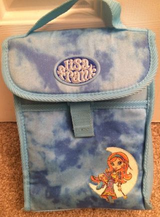 Rare Vintage Lisa Frank Moon Girl " Star " Blue Insulated Lunch Bag Cooler
