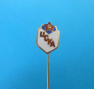 Pfc Cska Moscow - Russia Football Soccer Club Vintage Enamel Pin Badge