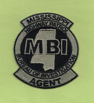 C28 2 Mississippi Mbi Bureau Of Investigation Police Patch Agent Sp Mshp Swat
