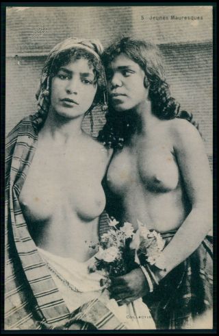 North Africa Ethnic Arab Nude Woman Old 1910 - 1920s Postcard Dd22
