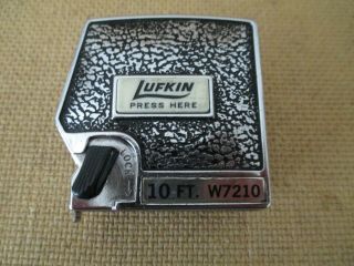 Vintage Lufkin 10ft.  Steel Tape Measure W7210 Belt Clamp - Lock