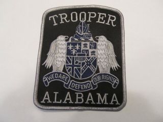 Alabama State Trooper Patch Subdued Black