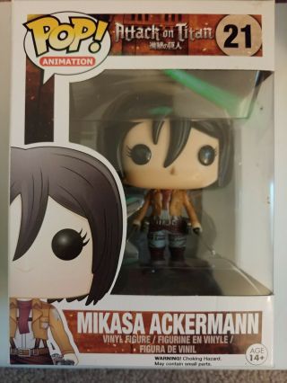 Funko Pop Attack On Titan Mikasa Ackerman 21 (out Of Box Collector)