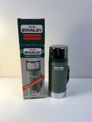 Aladdin Stanley Thermos Wide Mouth Vacuum Bottle Stainless Steel A - 1350b 24 Oz