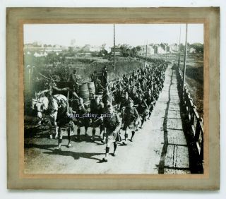 Wwi Large Photo Black Watch Marching Column Royal Highlanders
