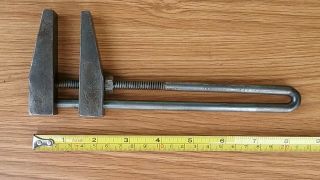 Vintage Unusual All Metal Adjustable Machinist Mechanic Wrench Collectible Tool 2
