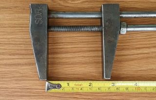 Vintage Unusual All Metal Adjustable Machinist Mechanic Wrench Collectible Tool 5