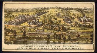 1876 Centennial Exhibition Philadelphia & Reading Trains To Fair Timetable Card