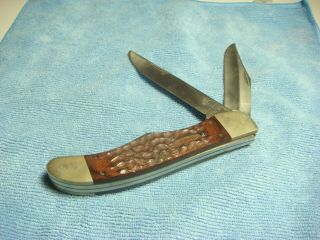 Vintage Case Xx 6265 Sab 2 Blade Folding Hunter Pocket Knife Usa 5 1/4