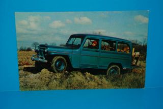 (m389) Vintage Color Postcard,  Rppc,  Jeep 4 - Wheel Drive Utility Wagon