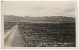 Death Valley California Rppc Rp Real Photo Postcard Stovepipe Wells Eichbaum Rd