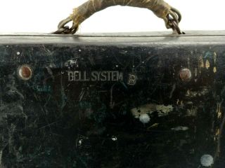 Vintage Bell System Telephone Lineman Briefcase Repairman Tool Chest Case Bag 2