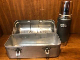 Vintage Priscilla Wear Aluminum Lunchbox W/stanley Aladdin Thermos