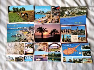 47 Postcards Of Cyprus - Ayia Napa Paphos Famagusta Troodos Laiki Yitonia,