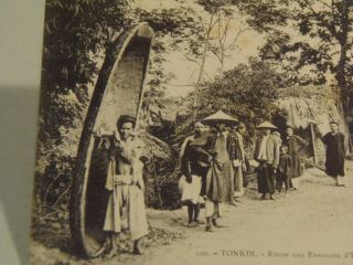 Road To The Vicinity Of Hanoi,  Vietnam Indo - China Postcard With Canoe