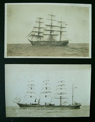 2 Rppc : Sailing Ships - " Star Of Scotland " & " Saint Nicholas " / C.  1911
