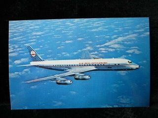 Klm Douglas Dc - 8 Jet Airplane Aviation Royal Dutch Airlines Vintage Postcard
