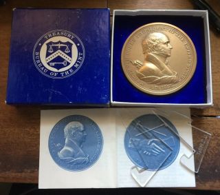 Complete 1837 President Martin Van Buren Peace Bronze Medal Us