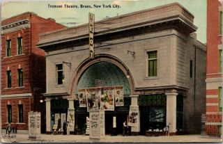 1914 Tremont Theatre Bronx York City Grand Opening To Jamestown Ny Postcard