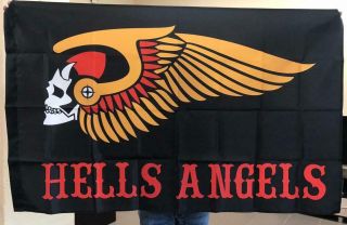 Flag International Motorcycle Club Hells Angels Size 90x135 Cm