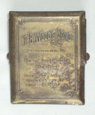 Antique Advertising Tb Wood & Sons Co.  Paper Letter Desk Clip Chambersburg Pa