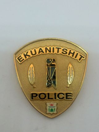 Native Aboriginal Police Obsolete Badge Ekuanitshit Nation (gold Color)